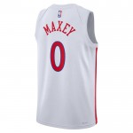Maillot NBA Philadelphia 76ers Tyrese Maxey 0 Nike 2022-23 City Edition Blanc Swingman - Homme